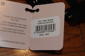BNWT Agent Provocateur Laily Plunge Underwired Bra MSRP $150!!