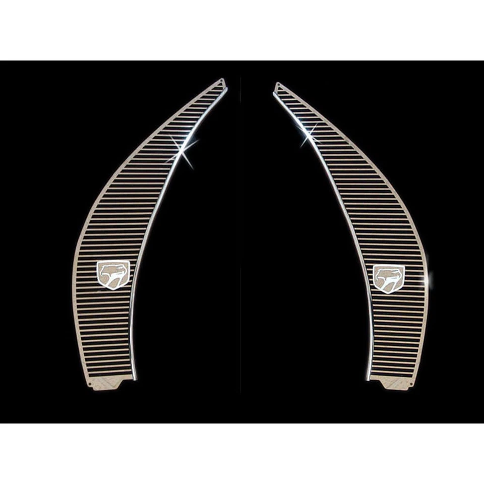 Rejillas de ventilación de capó lateral de acero inoxidable pulido de 2 piezas para Dodge Viper Gen2 1996-02 Foto 2 de 4