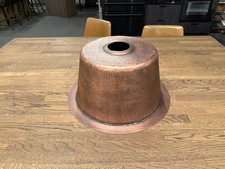 18" Round Hammered Copper Bar Kitchen Sink