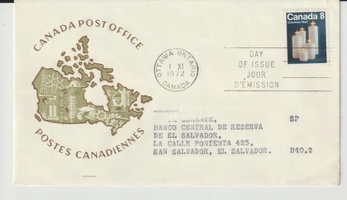 CANADA, 1972  Christmas, candles   FDC / 2400