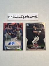 Brandon Winokur Class Of 2023 Bowman Chrome AUTO REFRACTOR & 1st Bowman Twins