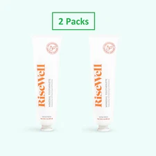 RiseWell Mineral Toothpaste - Wild Mint (4 oz) | Pack of 2 - FREE SHIPPING USA