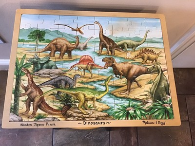 melissa and doug wooden dinosaur puzzle