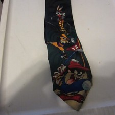 Vintage 1996 Looney Tunes Bugs Taz Daffy Golf Mens Necktie