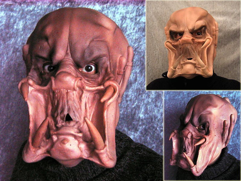 Latexmaske PREDATOR ALIEN - Horror Effekt Gummi Latex Maske S-F Space Halloween - Bild 1 von 3