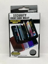 RFID Blocking Security Wallet Credit Card Wallet Blocks Scanning Black New