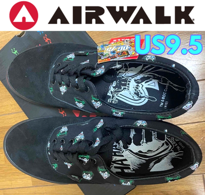 US9.5 AIRWALK DC COMICS JOKER Black DUDE 05054 Men 
