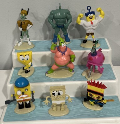 Just Play Viacom SpongeBob Figures Cake Toppers Plankton Jelly Patrick Lot