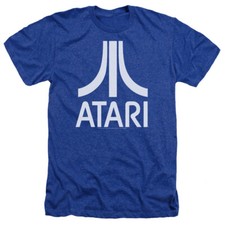 ATARI LOGO Licensed Adult Mens Heather Tee Sh...