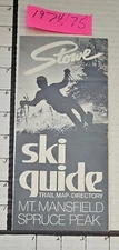 1974/75  STOWE SKI AREA VT. BROCHURE W/ TRAIL MAP EX-MINT  SEE DESCRP