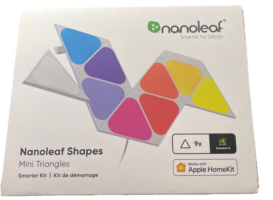 Nanoleaf Shapes Mini Triangles 9 Panel Smarter Kit Multicolor Lights NEW/SEALED