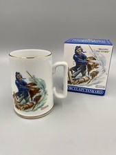VTG Long John Silvers Norman Rockwell Braving The Storm Porcelain Tankard