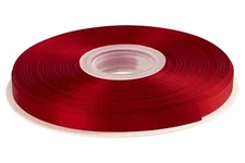 3/8 Inch Wide Double Face Satin Ribbon - 50 Yards 260-Scarlet Red