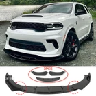 For Dodge Durango SRT GT Glossy Black Front Bumper Lip Splitter Body Kit Spoiler