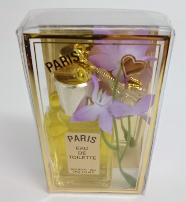 Eau De Toilette From Paris, France  W/Miniature Eiffel Tower Pendant