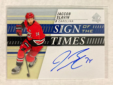2019-20 SP Authentic Sign of the Times #SOTT-JS Jaccob Slavin  H5R1E