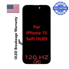 Soft OLED Screen LCD Combo Display Assembly Replacement for iPhone 15 - 120Hz