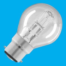 12x 20W (=25W) Clear Round Golf Eco Halogen Light Bulbs Bayonet Cap B22 BC