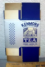 vintage Kenmore Pekoe & Orange Pekoe Tea box, 1910s, Janney Coffee, NEW box!
