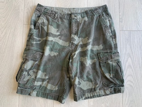 Faded Glory Camo Cargo Shorts Mens 34 