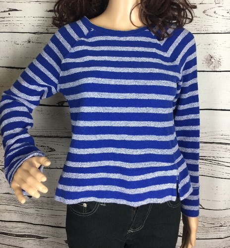 Merona Blue and White Striped Sweater 