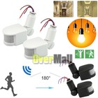 2X 12M 180° Security PIR Infrared Motion Sensor Detector Wall LED Light Outdoor