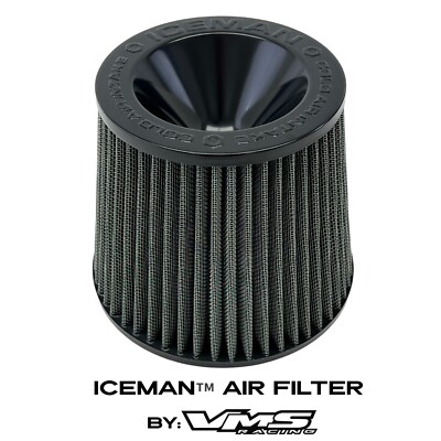 ICEMAN VMS RACING BLACK AIR FITER 3'' INTAKE CONE FILTER FOR HONDA ACURA