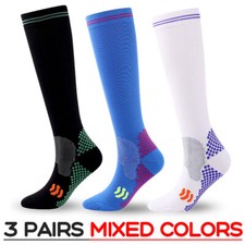 3Pair Medias Calcetines De Compresion Para Hombres Y Mujeres 20-30 Mmhg US STOCK