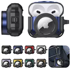 Rugged Shockproof Case+Keychain for Apple Airpods 1/2/3/ Pro1/2 With Airtag Case