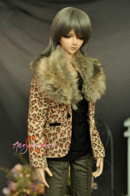 1/3 Uncle ID BJD Outfit Doll Clothes Leopard Jacket Coat Blazer Fur Collar POPO