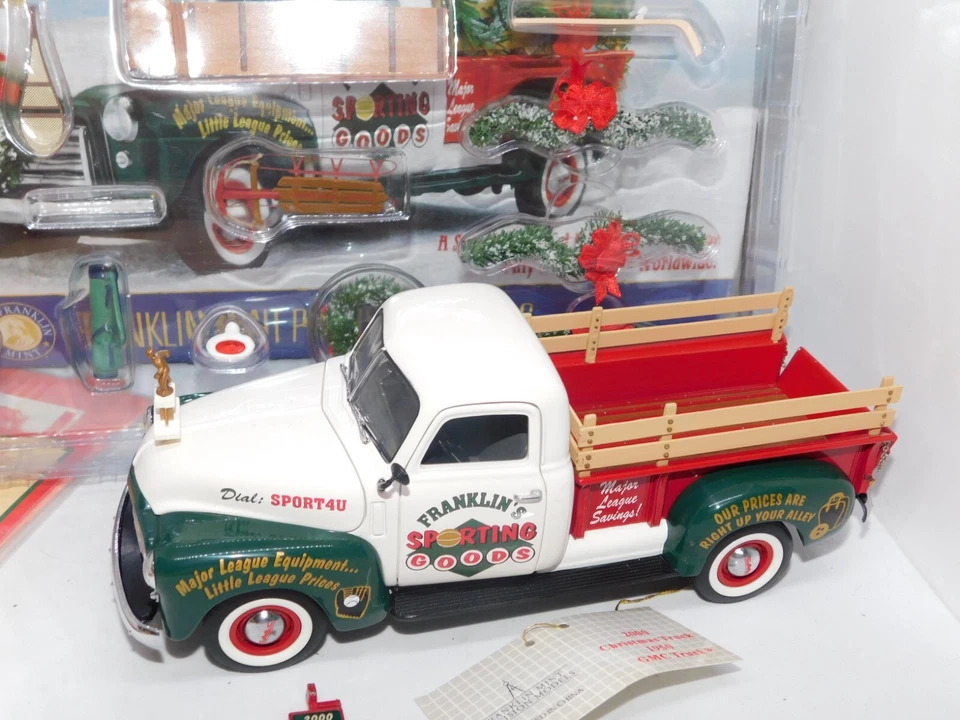 Camión de Navidad Franklin Mint 1:24 1950 GMC Pickup 2000 "Artículos deportivos" Foto 4 de 4