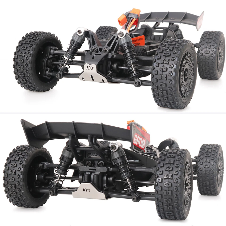For Arrma 1/18 Typhon Grom RC Stainless Steel Front & Rear Bumper Plate Parts - Image 2 of 4