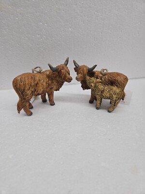 Highland Cow Family Ornament Set Hanna's Handiworks