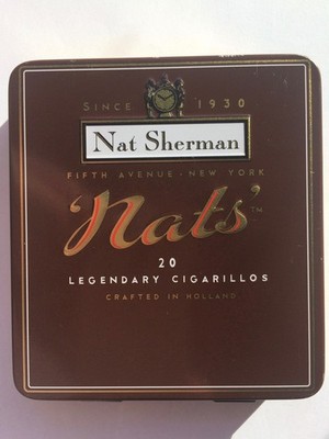 Nat Sherman Zigarillos Dose leer Sammlerstück