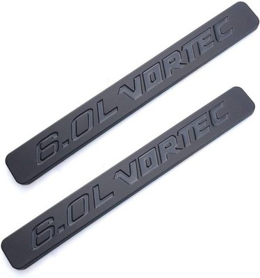 2pcs  6.0L Vortec Hood Emblems Engine Badge 3d logo Nameplate Black