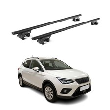 Dachträger Grundtäger für Seat Arona 2017-2026 90kg Aluminium Schwarz 2 tlg ABE