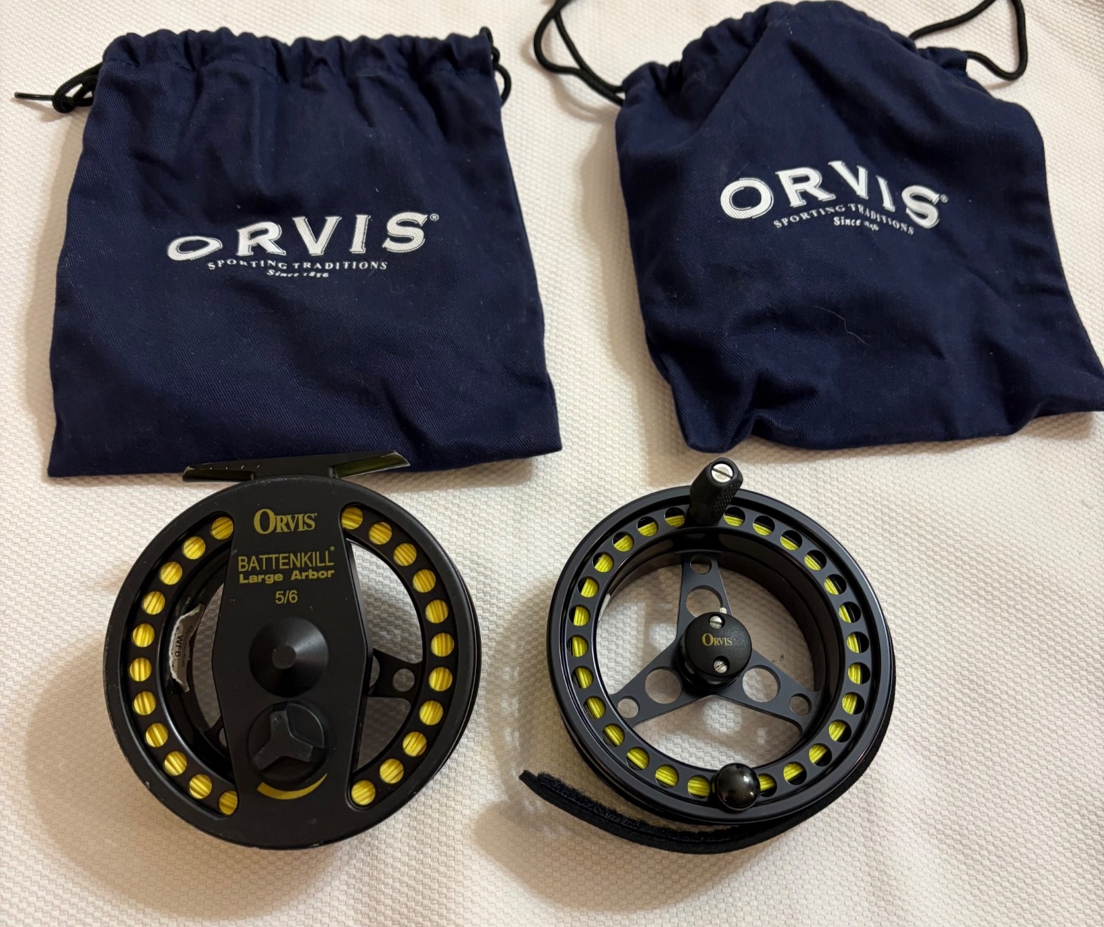 Orvis Battenkill Large Arbor 5/6 Fly Reel Made in England Bl