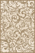 8x11 Radici Ivory Swirls Curls Hoops Floral Area Rug 1845 - Aprx 7' 10