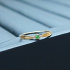 Custom Size| Real 9K Gold Natural Emerald Ring Handmade Fine Jewelry Gift