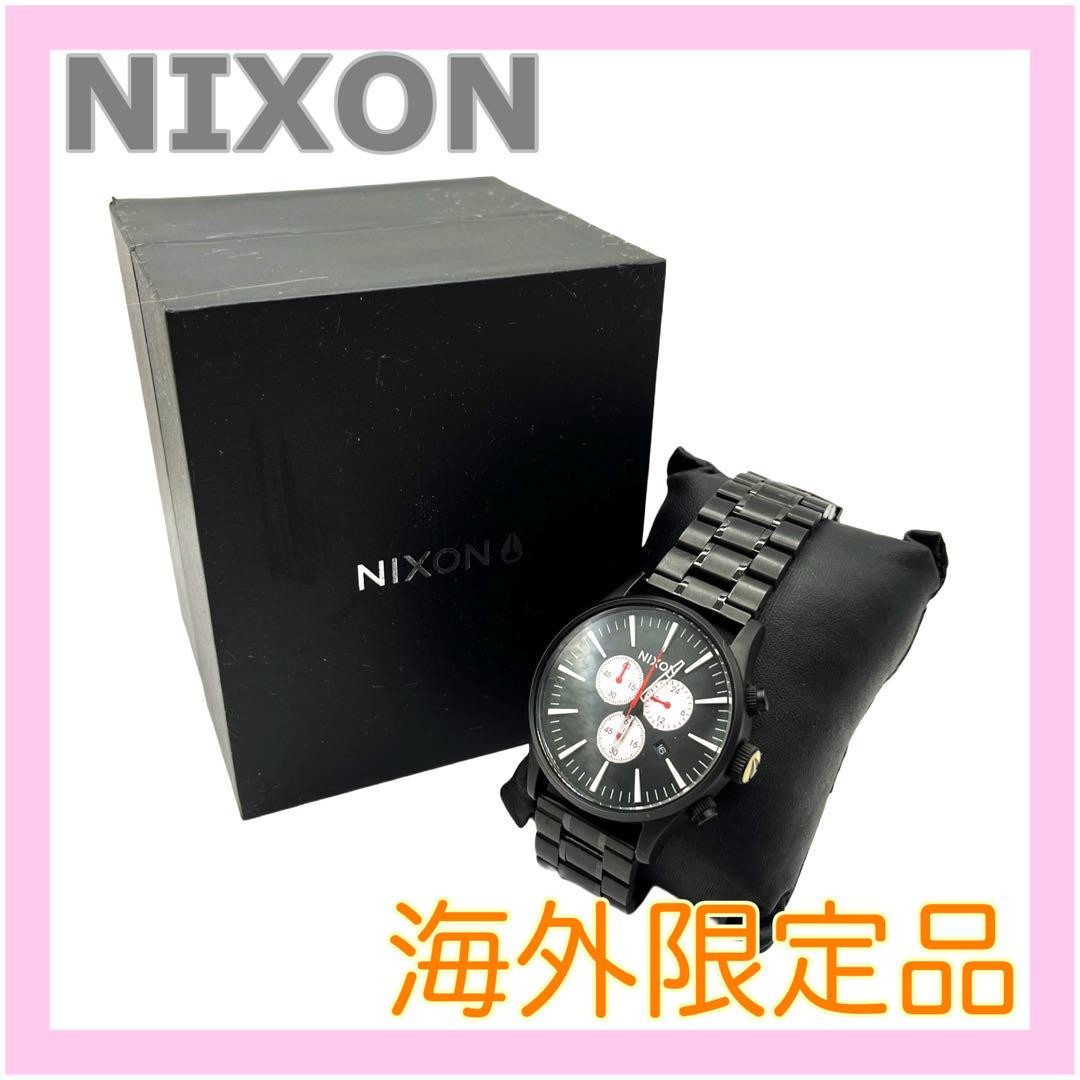 Nixon Black Metal Band Sentry Chrono Watch Product