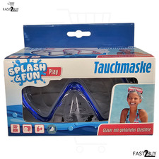 Splash & Fun Tauchmaske Kinder 6+ Schnorchelmaske Weitwinkel UV Schutz