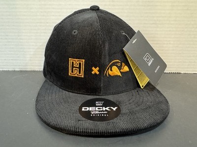 Decky Original 6 Black Corduroy Panel High Profiel Structured SnapBack NWT