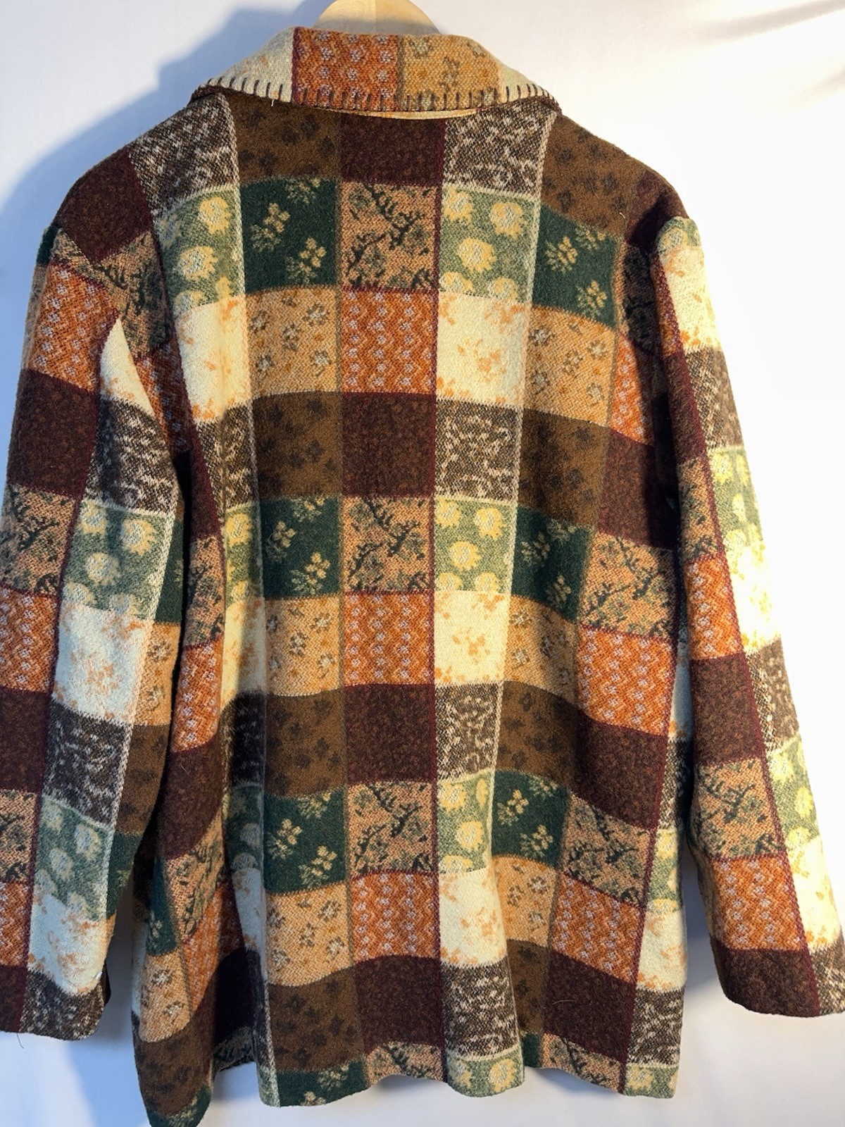 Bedford Fair Patchwork Wool Blend Jacket L Cottag… - image 5