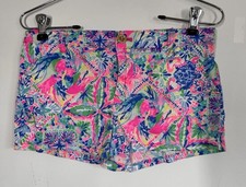 Lilly Pulitzer Vibrant Tropical Callahan Shorts Girls 14 Resort Cruise Preppy