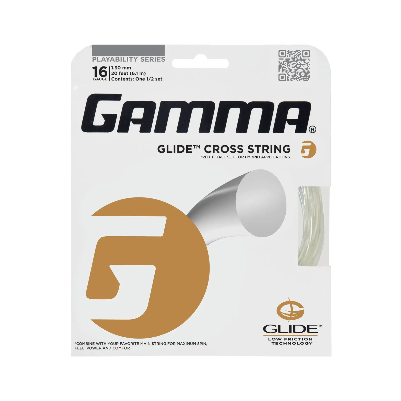 Gamma Glide Cross String 16 Clear Control - Spin 1590₽