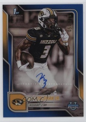 2025 Bowman U Chrome Prospect Blue Refractor 116/150 Kevin Coleman Jr Auto 7n4