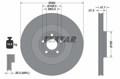 Brake Disc Textar 92350805