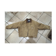Carhartt XL Brown Lined Work Jacket Trucker S...
