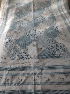 Tagesdecke Bettüberwurf dünne Zudecke blau weiß 140 X 180