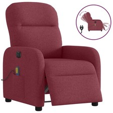 Fauteuil de massage inclinable Crème Tissu fauteuil de massage fauteuil vidaXL